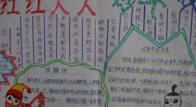 红红火火过大年手抄报设计 大年三十是几号