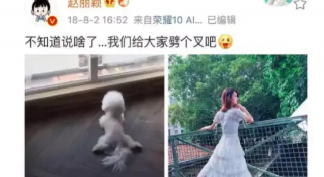 赵丽颖微博设置半年可见 被质疑心虚隐藏黑历史