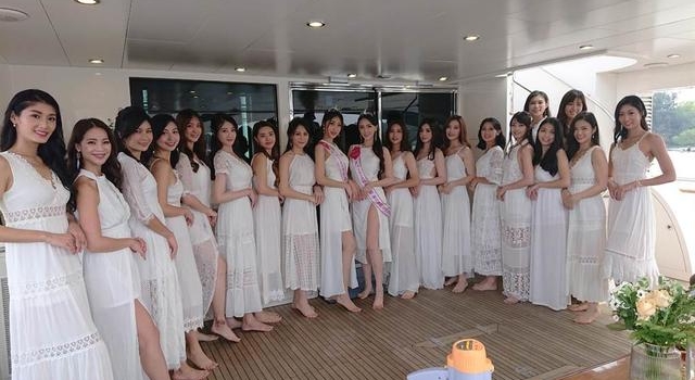 2020亚姐小姐台湾地区选拔 18位美女登游艇展魅力