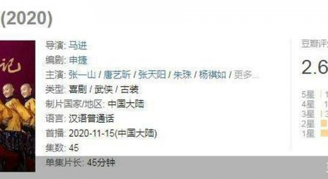 口碑低开降至2.6分,开播三天的新版《鹿鼎记》叫座不叫好