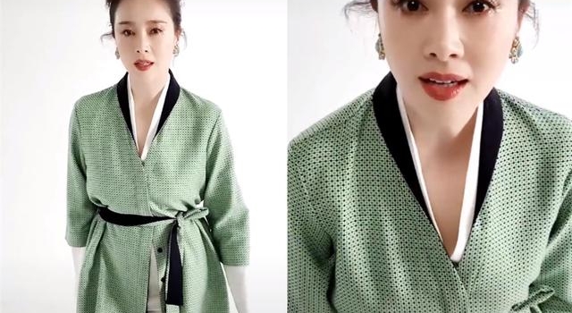 清纯女星左小青大变样!浓妆艳抹被指像妲己,大20岁老公像她爸