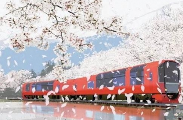 三月我们坐着列车去看日本樱花 体验粉色的梦幻世界