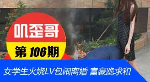 【叽歪哥 V0.106】姑娘想火!女大学生火烧LV包闹离婚 富豪下跪求和