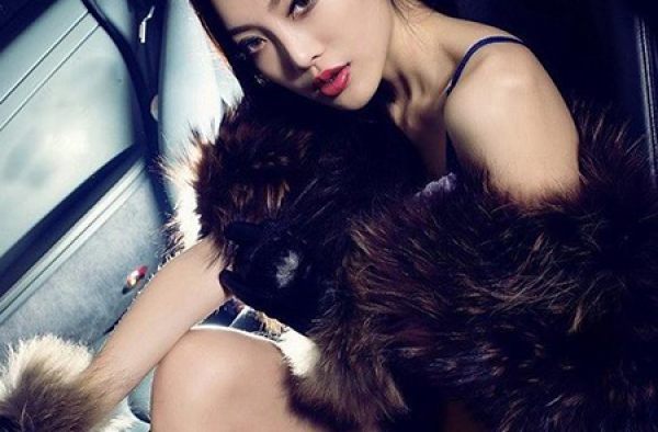 上海滩夜色美女妩媚车模