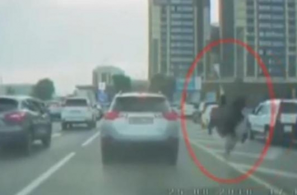 防堵车神器!男子骑鸵鸟马路上狂飙超车 乐坏众人
