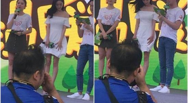 杨幂短裙被风吹起险走光 摄影师连忙按下快门
