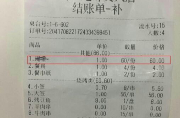 饭店里吃了道叫现金的菜？女生饭店用餐结账发现猫腻