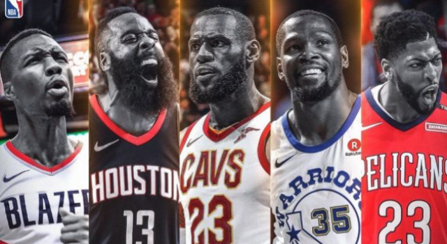 NBA最佳阵容公布 东西詹姆斯全票当选