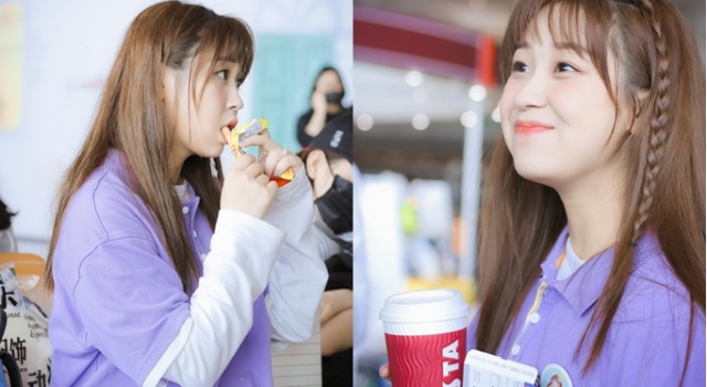 创造101女孩高秋梓机场照 让你看到高秋梓萌萌的一面