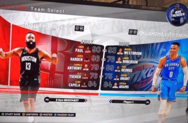 2K19能力值曝光 数据一览 谁最高谁最低？