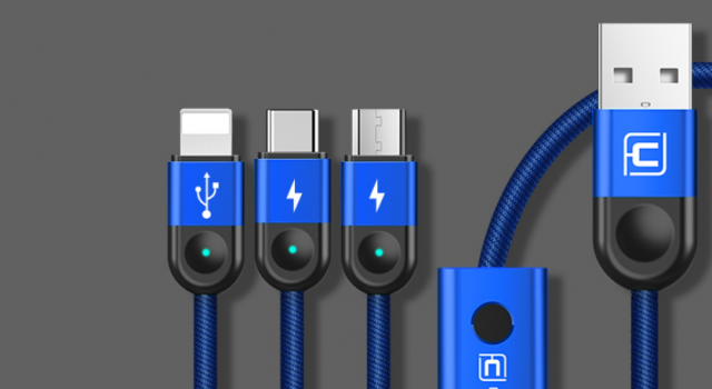 梦想中的数据线真的出产啦！三合一出行必备数据线