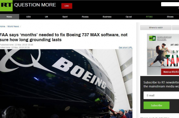 美国停飞波音737MAX 美国承认波音737MAX有问题？
