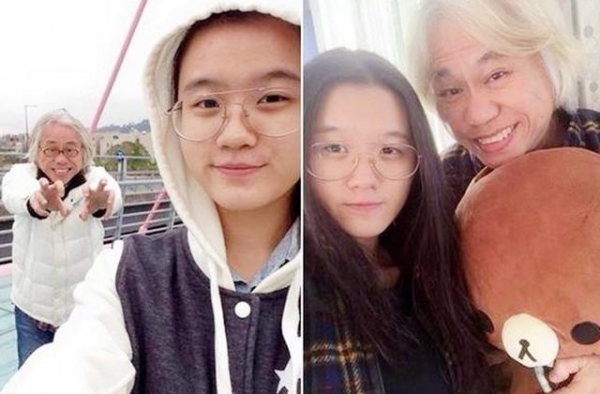 时隔7年，林靖恩青春靓丽，64岁李坤城已拄拐杖，爷孙恋还未散