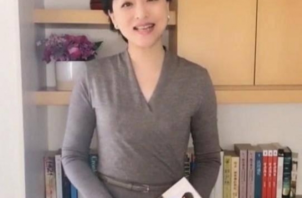 杨澜气质真好，穿休闲灰裙优雅显肤白，52岁穿极简风太高级了