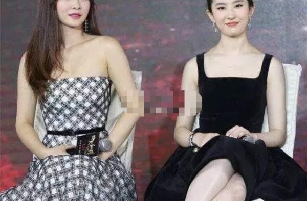 刘亦菲真是妥妥的白天鹅，肤若凝脂，旁边的柳岩简直被碾压。