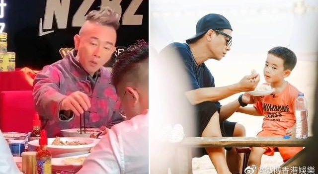 陈小春吃宴席被批没教养，自己扒菜不顾他人感受，对儿子却双标