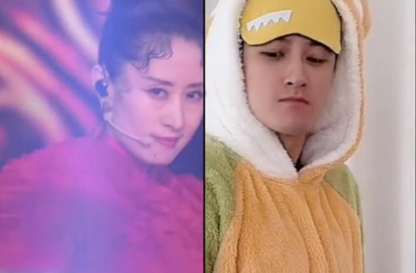 30岁男星穿睡衣模仿刘敏涛，因太像被叫儿子？曾被徐铮猛夸演技