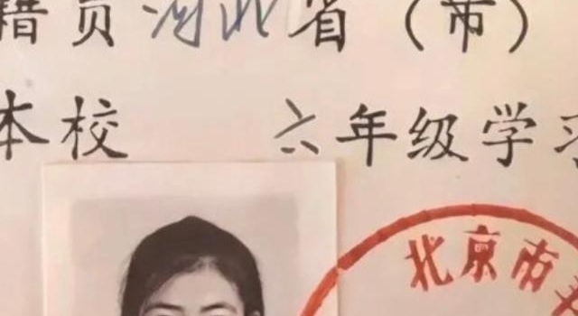 高圆圆儿时证件照曝光，浓眉大眼鼻梁高挺，精致五官和现在一个样