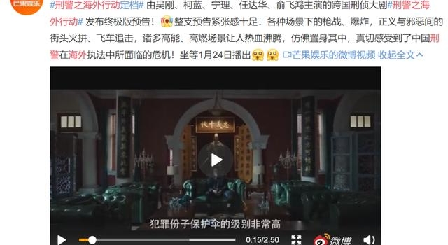 又是高级别保护伞！吴刚新剧热血沸腾，《刑警之海外行动》高能了