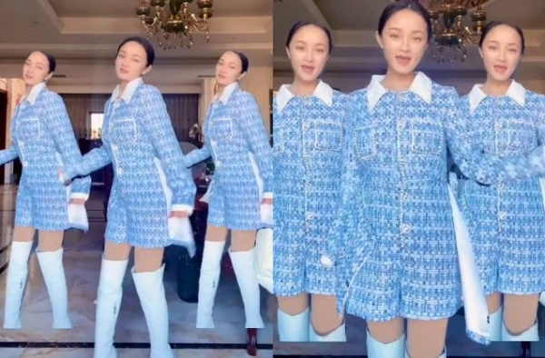 “小宋祖英”跳舞脑门抢眼，扭腰摆胯动作连贯，和妈同框显老太多
